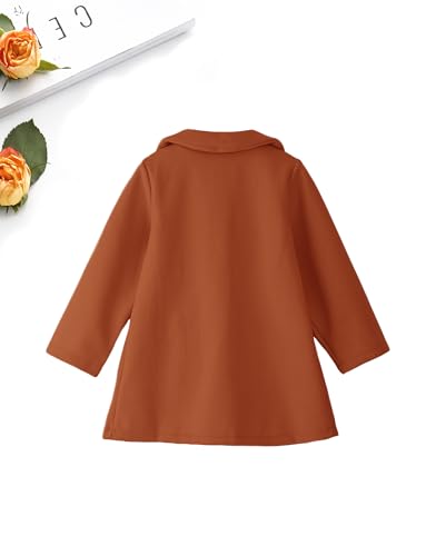 SEAUR Girls Peacoat Dress Coat Fall Winter Trench Overcoat Long Sleeve Button Jackets Casual Outwear3