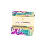 Pink Parchment Soaps Blackberry and Sage Goatsmilk Bar Soap - Handmade Cold Process Soap made with Goatsmilk and Shea Butter, Great For Sensitive Skin