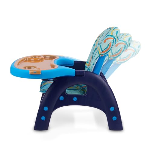 Badger Basket Envee II Convertible Baby High Chair with Infant Feeding Seat, Booster Seat, and Toddler Desk with Chair - Blue/Orange by Badger Basket - Image 8