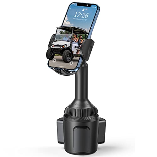 Golf Cart Phone Holder Mount, Golf Cart Accessories Universal Cup Phone Holder Mount for All 4.7-6.8" Cell Phones, Fit EZGO Club Car Yamaha, Car, Truck, Golf Gifts for Men, Women