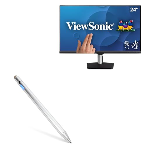 BoxWave Stylus Pen Compatible with Viewsonic TD2455 - AccuPoint Active Stylus, Electronic Stylus with Ultra Fine Tip - Metallic Silver