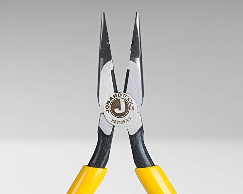 Jonard Ks21257L3 Long Nose Cut Crush Strip L3 Type Plier With Yellow Plastic Handle, 6-3/16" Length #TOP2