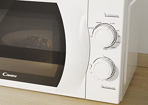 Candy-Smart-CMG-2071M-Microondas-con-Grill-20L-1200W-6-Niveles-de-Potencia-Alerta-Acustica-Fin-Coccion-Plato-245CM-Grill-Rack-Apertura-Izquierda-Descongelacion-Automatica-Blanco