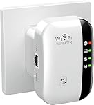 2026 WiFi Extender, WiFi Booster, WiFi Repeater, Covers Up to 3000 Sq.ft and 45 Devices, Internet Booster - with Ethernet Port, Quick Setup, Home Wireless Signal Booster, UK plug (White2026, S)