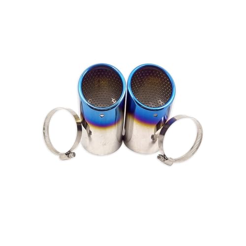 Embout d'échappement pour VW Passat B6 et CC en acier inoxydable bleu 2 pièces