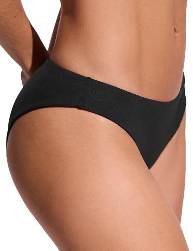 Image of CRZ YOGA Low Waisted Bikini Bottoms | Mid Cut Leg, Medium Bum Coverage, Full Lining, Swim, Bathing Suit Briefs for Women
