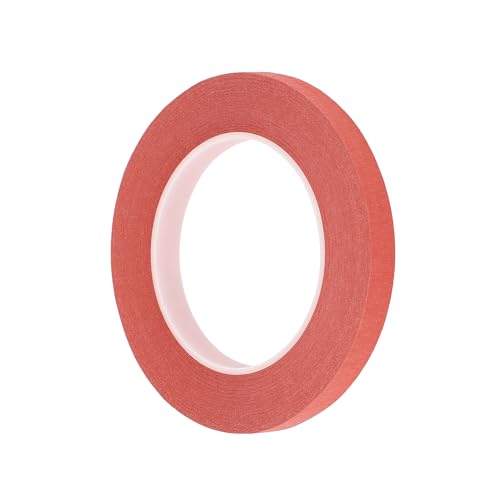 Image of 1 Pc Painters Tape Masking Master Tape Easy Removal Red 5000x1.2x0.01cm / 54.68 Yards x 0.47 Inches x 140um