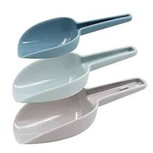PP Kunststoff Eisschaufel Haushalts Mehlschaufel Popcornschaufel kleine Abwiegeschaufel Mehrzweck verdickte, Nesting Design, für Küchen, Bars, Buffets, Partys, Getreide, Nüsse, Gewürze—3er/Set