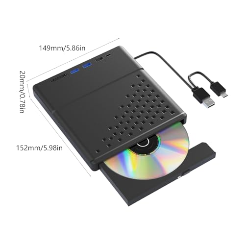 Unidad externa USB 3.0 y Type C para DVDs y VCD, portátil miniatura 4