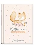 Häfft Babyalbum für Mädchen [Lovely Fox] Willkommen kleiner Schatz! Liebevoll & witzig gestaltetes Babybuch für Schwangerschaft und das erste Jahr | nachhaltig & klimaneutral