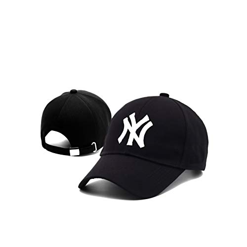 Fashionable Latest 3D Embroidered Cotton Adjustable Baseball caps for Men, Black B, Free Size
