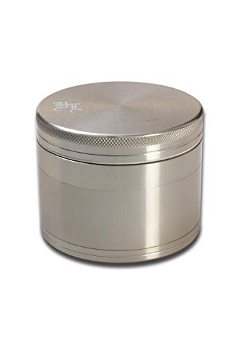 Black Leaf Kräuter-Mühle, Metall-Grinder, CNC-Grinder, ALU-Grinder | 4-teilig | 58 x 75 mm | Diamantschliff-Zähne…