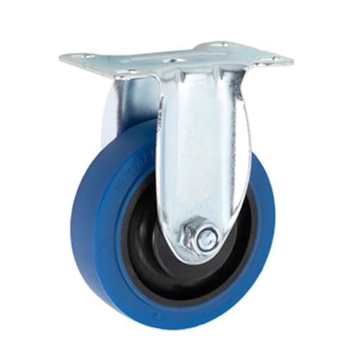 Roulettes pivotantes 100mm en caoutchouc bleu et plastique lot de 4