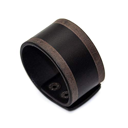 Punk Alloy Buckle Wide Wristband Leather Cuff Bracelet