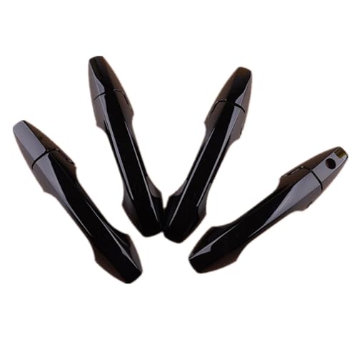 Garniture de poignée porte pour Acura TSX 2004-2008 cache extérieur noir brillant 8 pièces