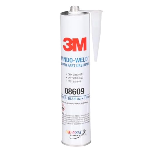 3M Window-Weld Urethane Windshield Adhesive, 08609, 10.5 fl oz Cartridge, Black