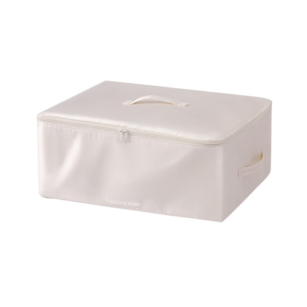 ETRGFTHU Quilt Storage Bag Home Out Of Season Clothes Arrangement Wardrobe Sundries Storage Portable Travel Bag(Beige,63cm*48cm*35cm)