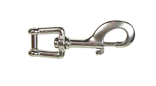 KAMERO Edelstahl V4A, Wirbelkarabiner, 120mm mit Innensechskant zu öffnen, rostfrei