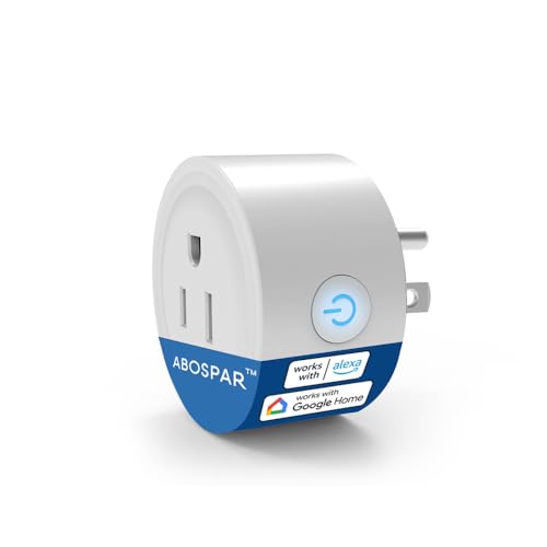 WiFi Smart Plug, Smart Home WiFi Outlet, Remote Control Socket, Work with Alexa/Google Home/Home Assistant, Device Power Control, No Hub Required, 2.4G WiFi Only, App Remote