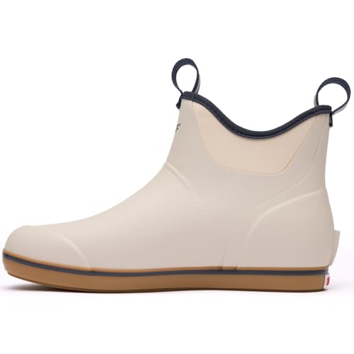 Xtratuf Men's Ankle Deck Boot, Ivory Navy, Size 9(M)