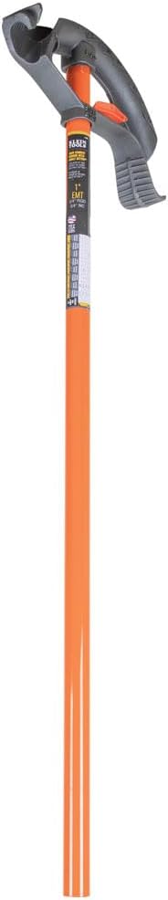 51605 Iron Conduit Bender Full Assembly, 1-Inch EMT and 3/4-Inch Rigid, Wide Foot Pedal, Benchmark Symbols and Angle Setter