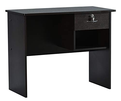 DeckUp Yonne Engineered Wood Study Table and Office Desk (Dark Wenge, Matte Finish)