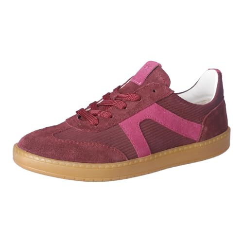 RICOSTA Mädchen Low-Top Sneaker London, Kinder Halbschuhe, lose Einlage, Sportschuhe, Freizeitschuhe, Turnschuhe, Bordeaux/Fuchsia (370), 41 EU