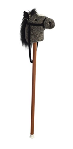 Aurora® Rideable Giddy-Up Friends™ Jack Dark Dapple Horse Stuffed Animal - Active Fun - Imaginative Adventures - Gray 37 Inches - Image 3