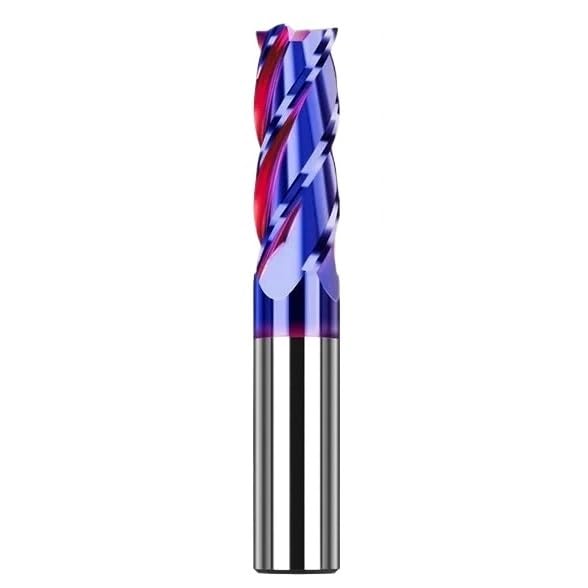 10 sztuk frezów trzpieniowych z węglika spiekanego HRC65, 4 ostrza, narzędzie tnące, powłoka CNC, frezy płaskie do obróbki stali nierdzewnej(D12xD12x100L)