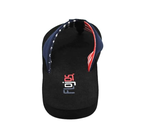 Flojos Men's Bandera Flat Sandal, Navy/Black, 132