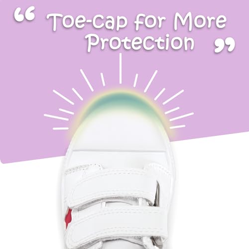Image of KomForme Toddler Sneakers for Boys and Girls Cartoon Dual Hook and Loops Sneakers Baby Canvas Shoes | Comfortable, Lightweight
