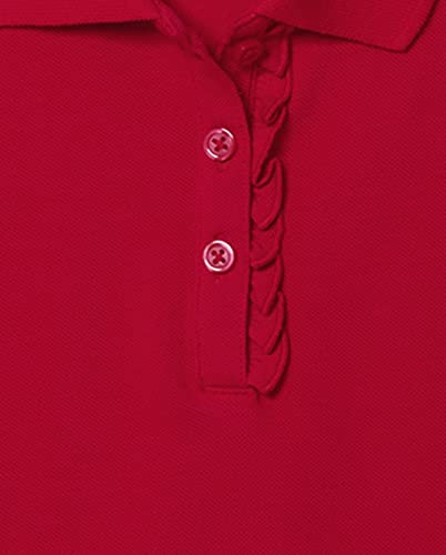 Image of The Children's Place Girls' Uniform Long Sleeve Ruffle Pique Polo