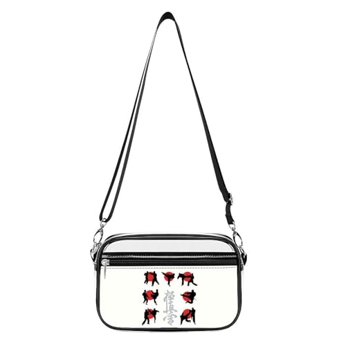 Kyokushin Karate Clear Purse Messenger Bag Crossbody Bags with Adjustable Shoulder Strap Front Pocket