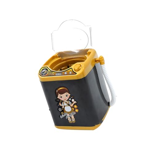 SKISUNO Mini Waschmaschine Spielzeug Für Junge Mädchen Realistische Wasserfunktion Mobile Und wasserdichte Bauweise Zubehör Für Puppenhaus Und Rollenspiele Simulierend Rotierend Robust