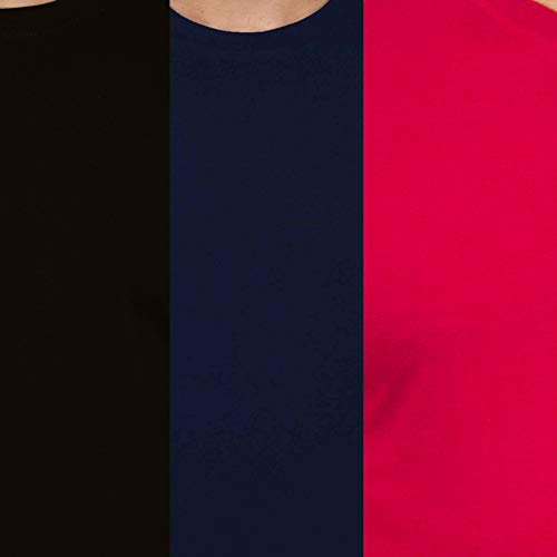 Image of Solid Men Half Sleeve Round Neck T-Shirt (Pack of 3)
