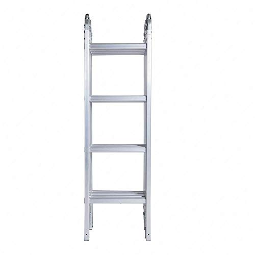 TimmyHouse Folding Extendable Multipurpose Aluminum Ladder 15.5 FT Telescopic Scaffold