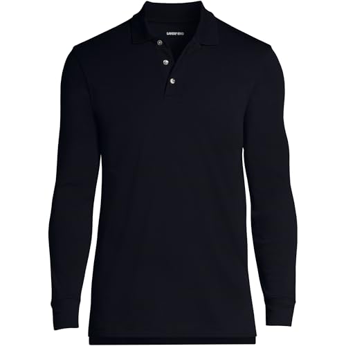 Polo Lands' End para hombre de manga larga tipo interlock miniatura 4
