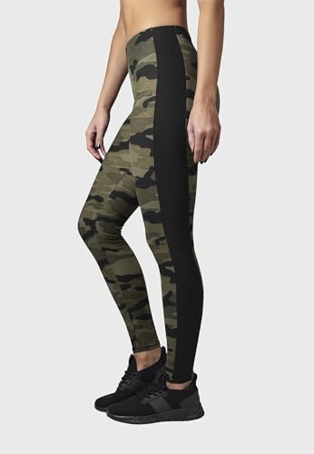 Urban Classics Ladies Camo Stripe Leggings Donna Leggings Mimetico Bosco/Nero S - 2