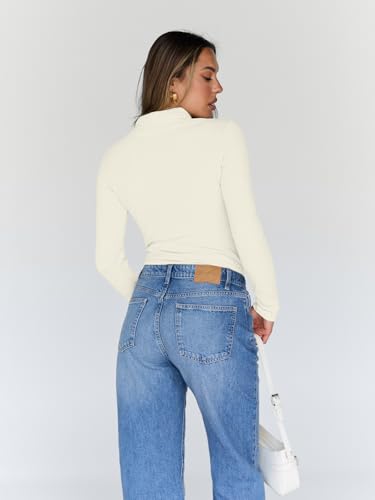 Image of Trendy Queen Women's Turtleneck Long Sleeve Shirts Basic Underwear Tops Winter Clothes 2026