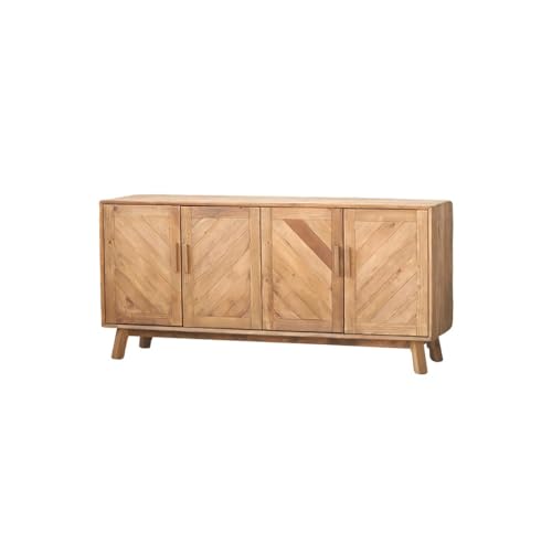 CUISGOR Aparadores para Comedor Aparador de Madera Maciza Retro Antiguo for casa de Familia, Armario de Entrada for Sala de Estar, Armario de Almacenamiento Bufetera(140 * 45 * 85cm)