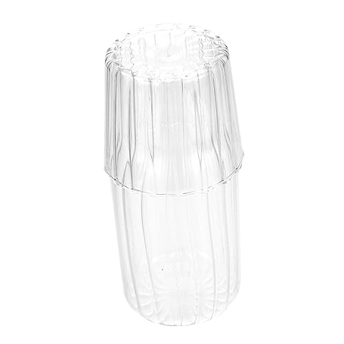 CIYODO Glass Water Jug and Cold Water Cooling Kettle Set Lid, Small High Borosilicate Glass Beverage Holder for Home Use, Tea and Juice Serving Cup