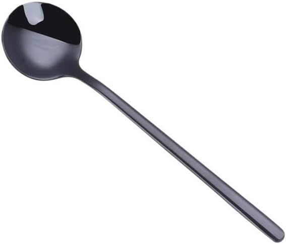 Silverware Flatware Set, 1/4/6/8/10/12pcs 304 Stainless Steel Small Spoon Coffee Spoon Stirring Spoon Dessert Spoon Ice Cream Spoon(Gold,12Pcs)