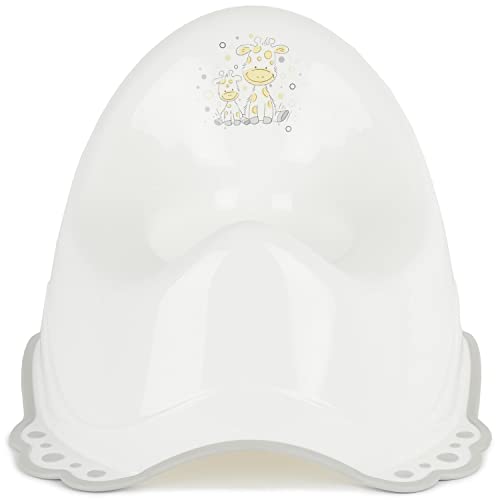 Bieco Orinal antideslizante para niños a partir de 8 meses con diseño de jirafas, olla para niños a partir de 8 meses