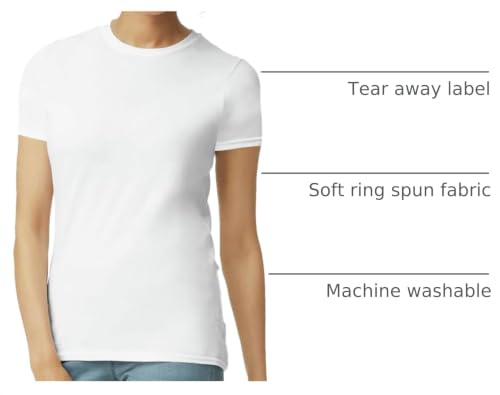 Gildan Women's Softstyle Cotton T-Shirt, Style G64000L, Multipack, White (2-Pack), Small - image 4