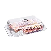 c|h|g Schlemmerplatte mit Frischhaltehaube, 42 x 31 x 8.5 cm, rostfreier Edelstahl, SET 691AMAZ-56