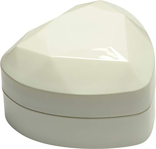 LED White Ring Box for Proposal, Wedding, Engagement, Birthday, Valentine' Day, Mother's Day, Father's Day, Christmas...Luxury Heart Shaped Design LED Ring Jewelry Gift Box with Light for Women Men