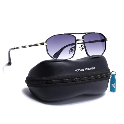 Image of Voyage Rectangle UV Protected Sunglasses for Men & Women