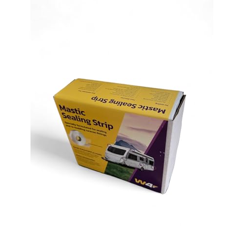 W4 Mastic Sealing Strip for Caravans & Motorhomes White 32mm – Weatherproof Sealant for Overlap Joints, Awning Rails, Roof-Lights, Window Surrounds & External Trims, Durable & Easy to Apply