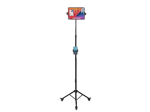 Mount Plus TB-F01 Gooseneck Floor Tripod Stand with Wheel for iPhone, iPad, iPad Pro and Other Tablets Size 9