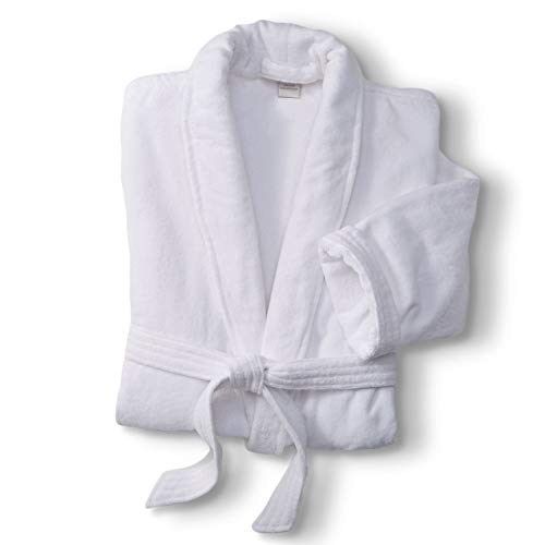 Marriott Terry Velour Bathrobe – Luxury 100% Cotton Hotel Spa Robe – Plush, Absorbent, Machine Washable – Shawl Collar, One Size